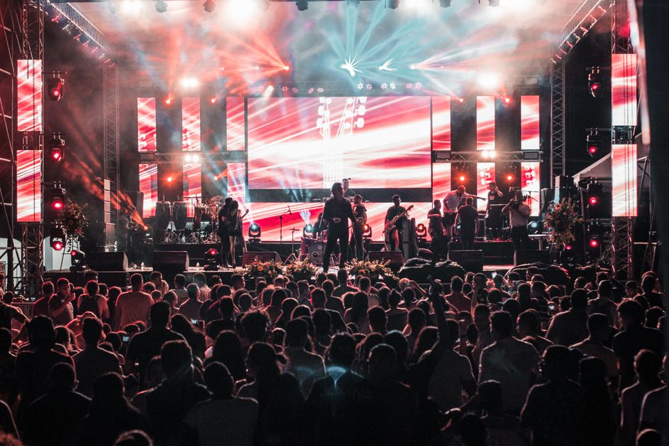 Vibrant outdoor concert event